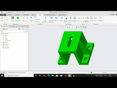 creo parametric 5.0 tutorials/ how to solve a problem using extrude features/exercise 1