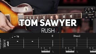Rush - Tom Sawyer (Guitar lesson with TAB)