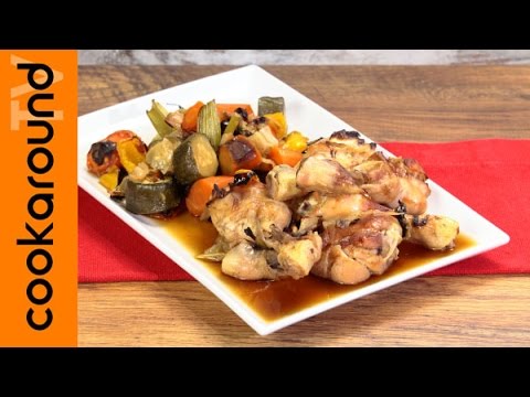 Cosce di pollo al forno con verdure / Ricetta light