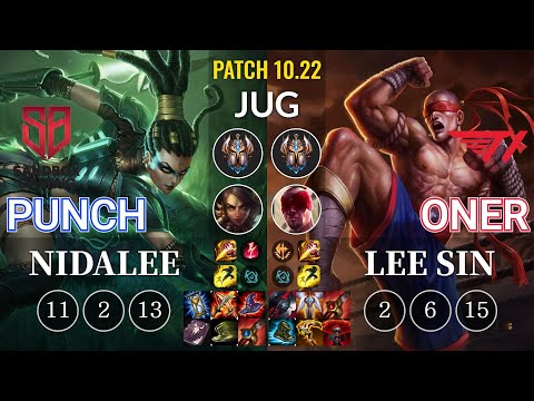 SB Punch Nidalee vs T1 Oner Lee Sin Jungle - KR Patch 10.22