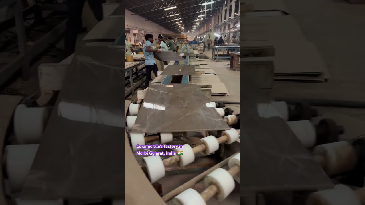 Ceramic tile’s factory in Morbi Gujarat- 2x4 🇮🇳 #viral #interiordesign #tiles #vitrifiedtiles