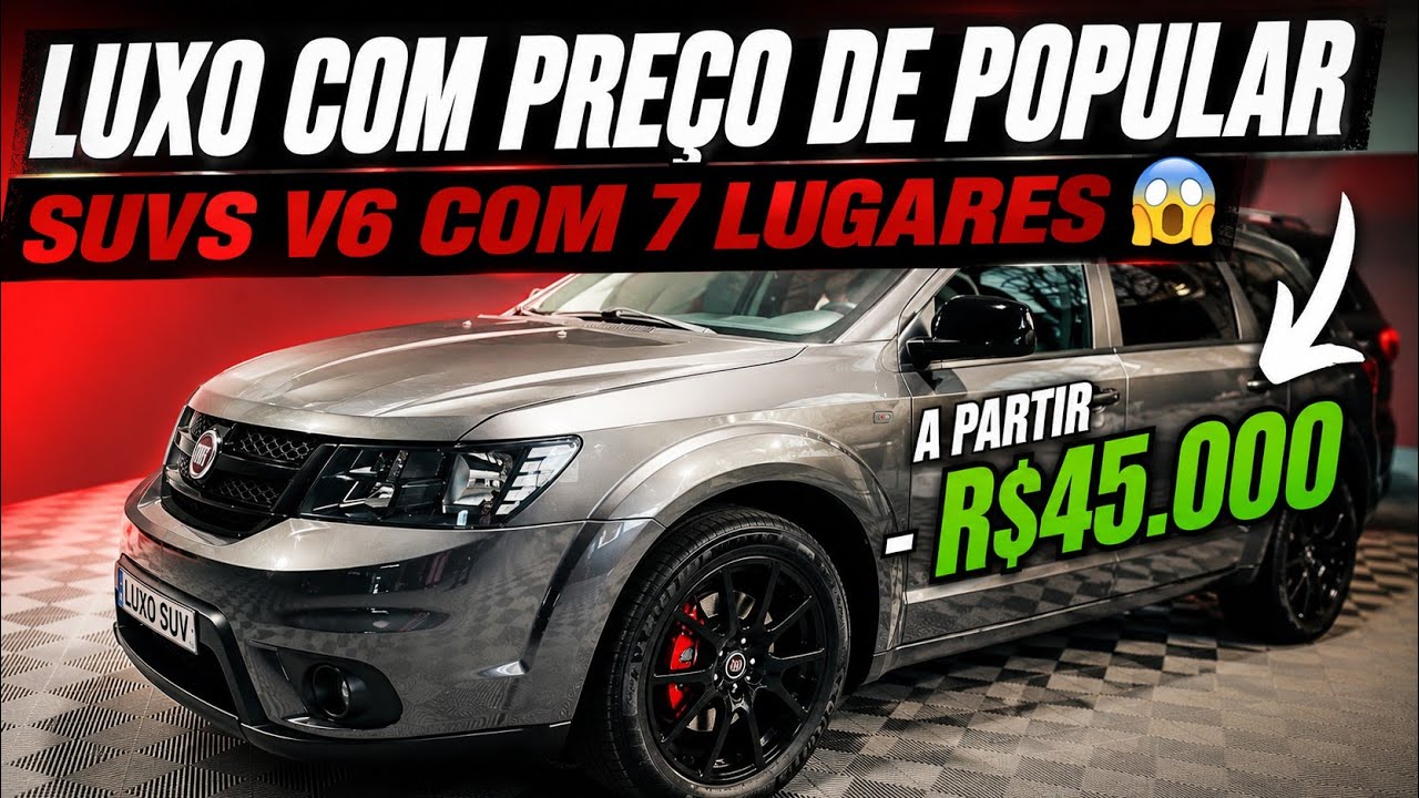 😱 INACREDITÁVEL! SUVs V6 DE LUXO 7 LUGARES por PREÇO de POPULAR! CORRE ANTES QUE ACABE!