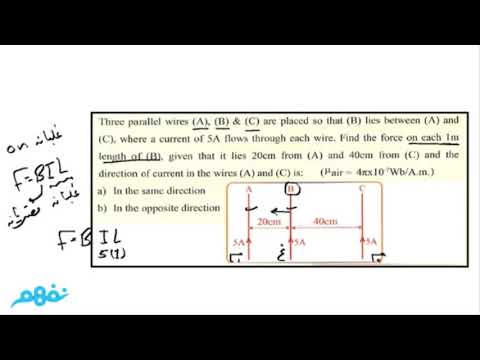 Exercise on Magnetic force on a wire (Part 2) - Physics فيزياء لغات - للثانوية العامة - نفهم