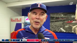 Bruce Bochy Postgame: Rangers 10, Blue Jays 4