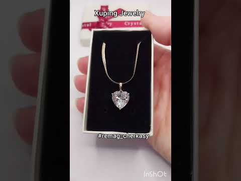 Подарок девушке кулон с цирконом "Нежность в сердце" на цепочке медсталь покрытие золото 18К в коробочке - фото 1 - id-p2249053504