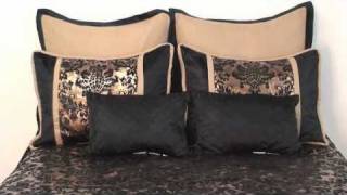 Veratex100 Venzato Black 8 pc Comforter Set