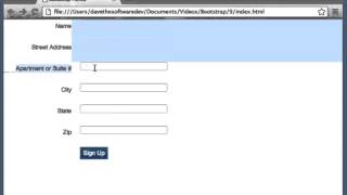 Twitter Bootstrap 2.3.2 Tutorial 8 - Forms