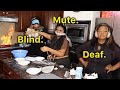 blind, deaf, and mute challenge... A TRAIN WRECK