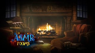Harry Potter ASMR - Gryffindor Common Room - Ambient sound white noise (rain, fire place etc) - HD