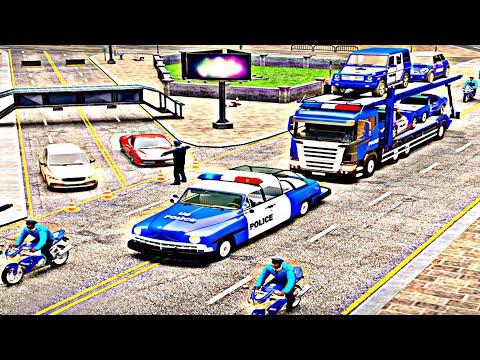 US Police limousine Car Quad Bike Transporter 2020 - Best Android Gameplay HD