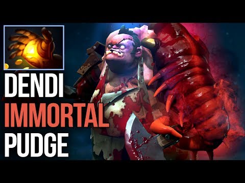 Dendi Solo Mid Midas Pudge with EPIC NEW IMMORTAL SET Dota 2