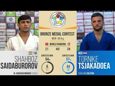 SHAHBOZ SAIDABUROROV (TJK) - TORNIKE TSJAKADOEA (NED). 60-KG. BRONZE MEDAL. TBILISI GRAND SLAM 2021