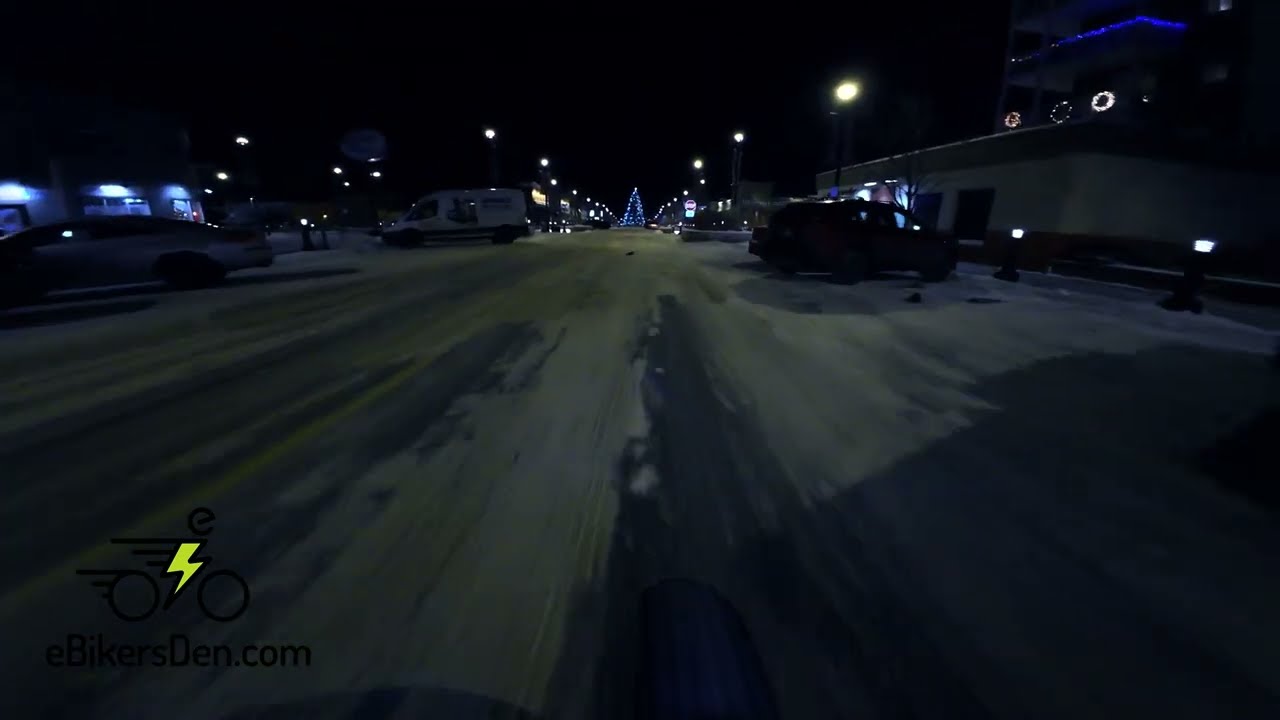 Conquering the Ice: Nighttime Ebike Ride with Studded Tires ❄️⚡️💪 #eBikersDen #WinterCycling