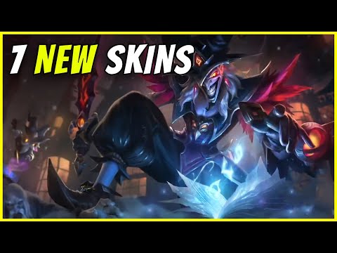 7 NEW SKINS INCLUDING A NEW SKINLINE ARCANIST ZOE, ZIGGS, SHACO INFERNAL VEL'KOZ, KARTHUS,
