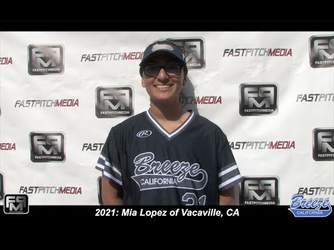 2021 Mia Lopez Committed Lewis and Clark, Third Base and Outfield Softball Skills Video - CA Breeze