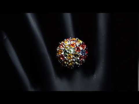 Серебряное кольцо с натуральными Сапфирами 18р видео