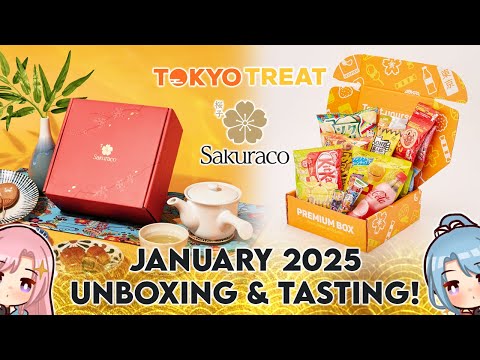 [TokyoTreat x Sakuraco] Snack Review! (January 2025) SPONSORED (Yuki & Yuna | Twin Vtubers)