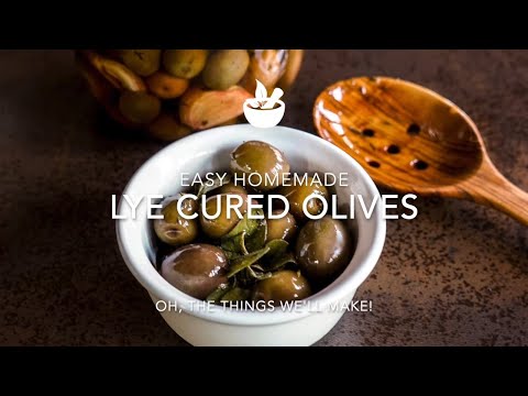 Homemade Lye Cured Olives