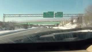 preview picture of video '2015-02-01 Driving on I-495 from the Exit 9 interchange to the Wrentham Outlets'