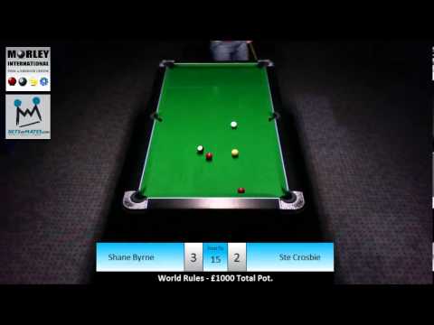 MoneyMatch: Shane Byrne v Ste Crosbie, English 8 Ball, World Rules.