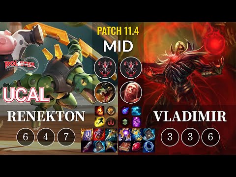 KT Ucal Renekton vs Vladimir Mid - KR Patch 11.4