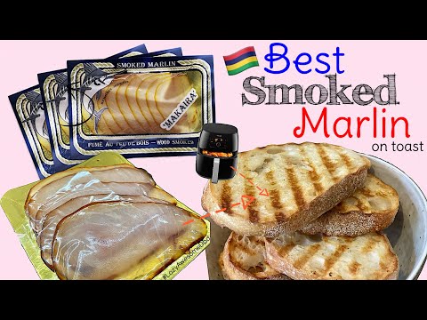 Best smoked marlin in Mauritius with spreadable cheese on air fried toast - Makaira 🇲🇺 best ?