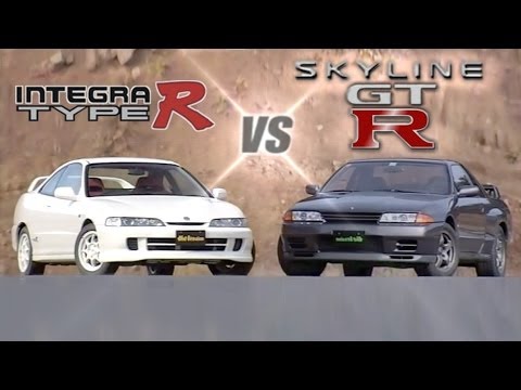 [ENG CC] FWD vs 4WD - Integra Type R DC2 200Hp vs Skyline R32 GT-R 280Hp HV24