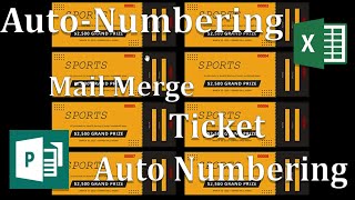 Ticket Auto Numbering Using Microsoft Publisher and Excel - Mail Merge