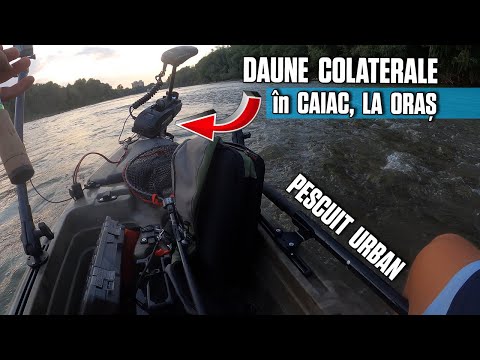 PESCUIT din CAIAC prin ORAS printre BLOCURI - SPINNING, INGHETATA, PERIPETII...