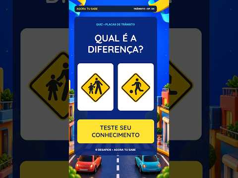 Qual é a diferença? 🚦 6 placas para testar você | Quiz DETRAN #shorts #quizdetran #placasdetransito