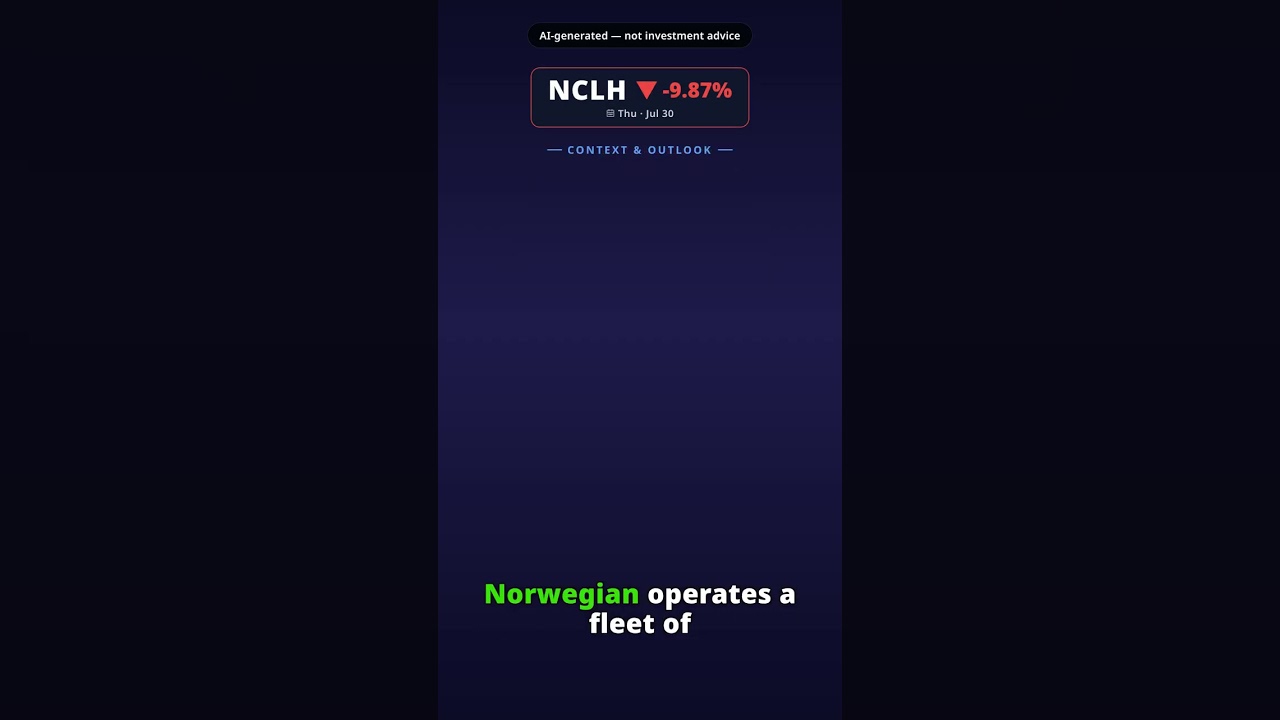 ¿Por qué cae Norwegian Cruise Line Holdings? NCLH -9.87%