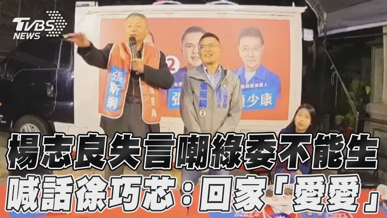 影音/楊志良失言嘲綠委不能生 喊話徐巧芯:回家「愛愛」