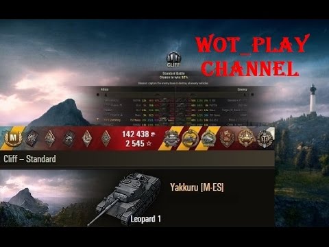 World of Tanks  Leopard 1  FTW- tons of medals   Cliff – Standard  0.9.9  WOT
