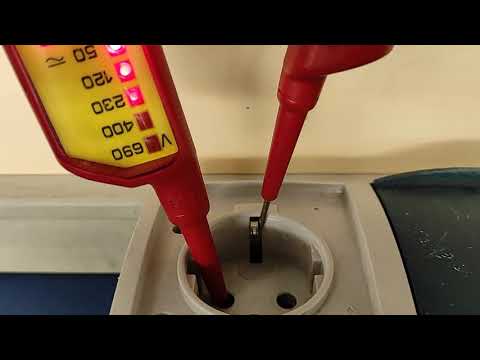 Überprüfen einer Schutzkontaktsteckdose