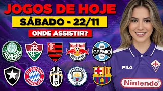 📺 ONDE ASSISTIR OS JOGOS DE HOJE DO BRASILEIRÃO 2025 I SÁBADO 22/11/2025 I JOGOS DE HOJE