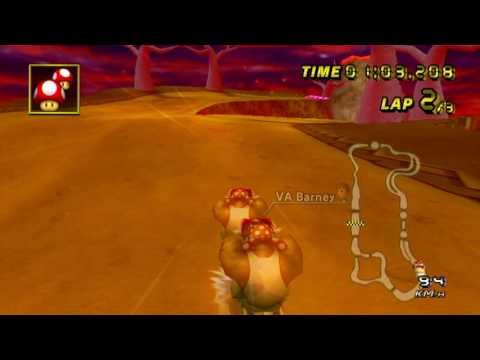[MKWii] Grumble Volcano Comparison - Barney vs Fox