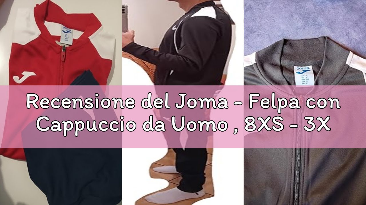 Recensione del Joma - Felpa con Cappuccio da Uomo , 8XS - 3XL - Giacca con Cerniera, Morbida e Calda