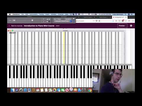 White Notes and Black Notes Piano Layout