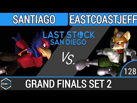 LSSD 128 - Santiago (Falco) vs. EastCoastJeff (Fox) - SSBM Grand Finals Set 2 - Smash Melee