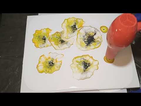#240 Bloom Flower Blow-out in my Style  | Acrylic Fluid Art