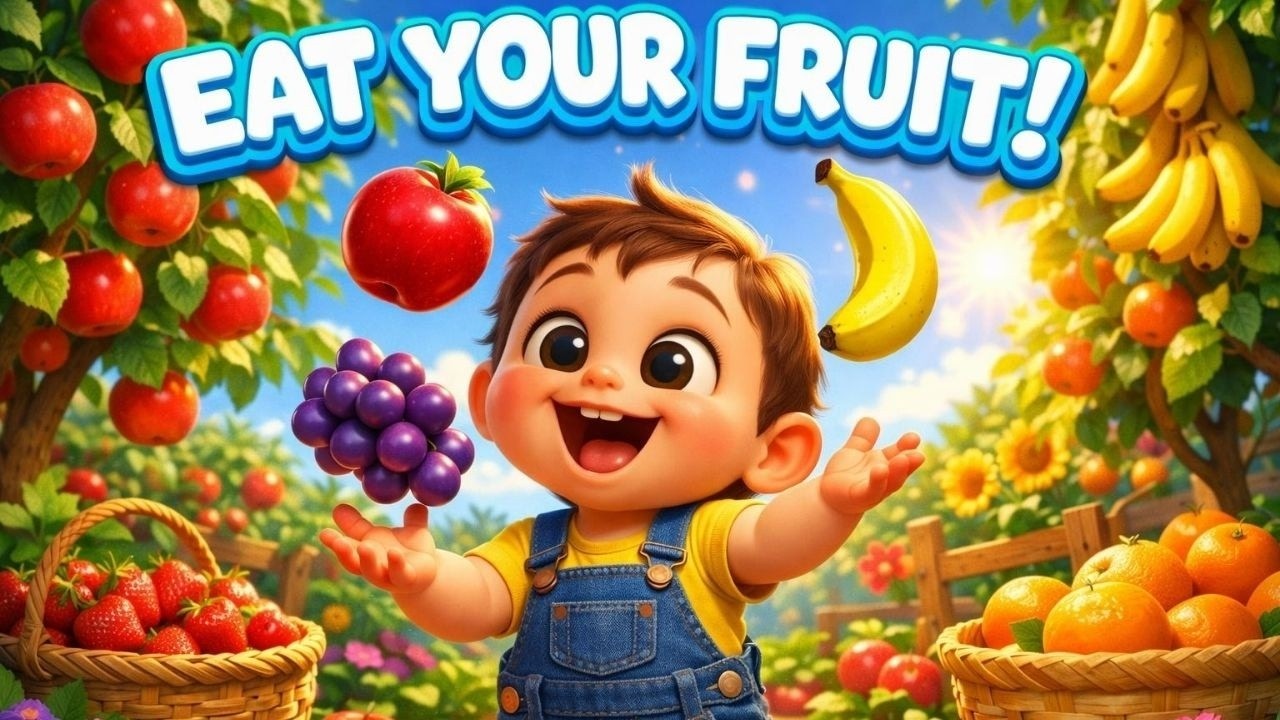 🍎 Learn About Our Fruit Today | 🎨 Big and Healthy You Will Be 💪 | Kids Fruits Songs 🌟Tiny Bears