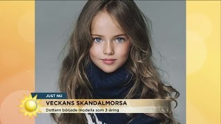 Supermodell vid 10 år - skandalmorsan kallar henne världens vackraste - Nyhetsmorgon (TV4)