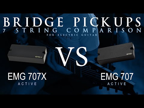 EMG 707X vs 707 - 7 String Bridge Guitar Pickup Comparison Tone Demo