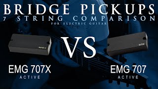 Video thumbnail for EMG 707X vs 707 - 7 String Bridge Guitar Pickup Comparison Tone Demo by Mike Stamper