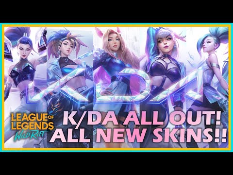 ALL 5 K/DA ALL OUT SKINS PREVIEW! | LoL Wild Rift