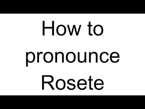 How to Pronounce Rosete (Estonian)