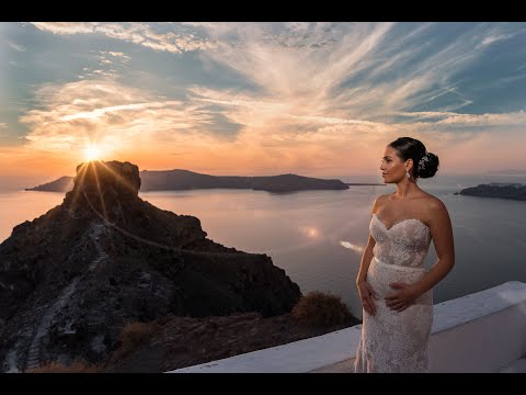 Cinematic next day wedding film in Santorini.