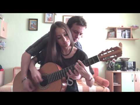 Mozart Turkish March four hands one guitar