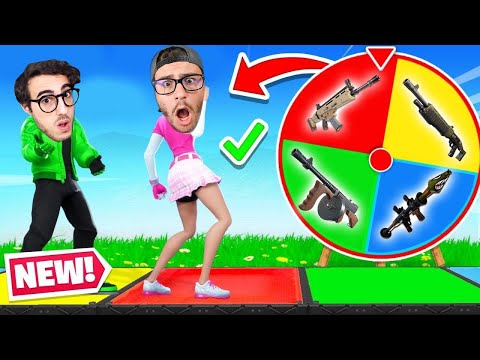 SFIDO I MIEI AMICI NELLA RUOTA DELLE ARMI DI FORTNITE!