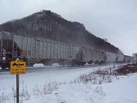 CP 581 way freight at the Bass Camp crossing 12-9-08